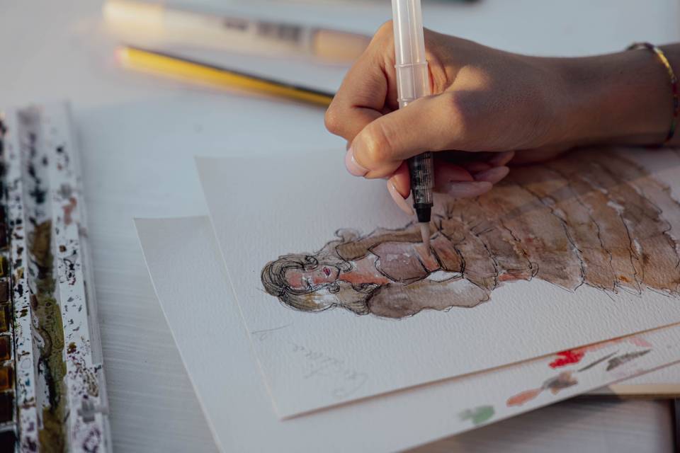 live sketching