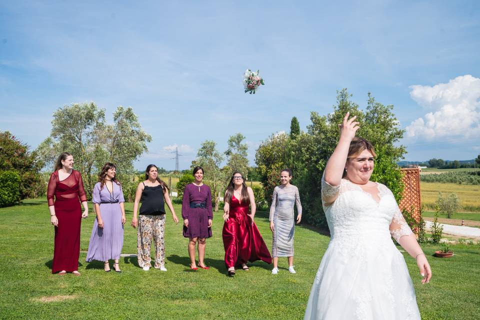 Lancio del bouquet