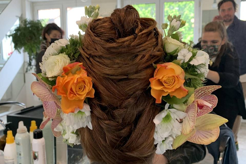 Chignon e fiori