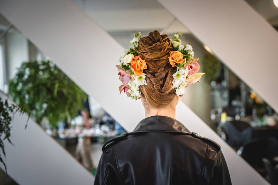 Chignon e fiori