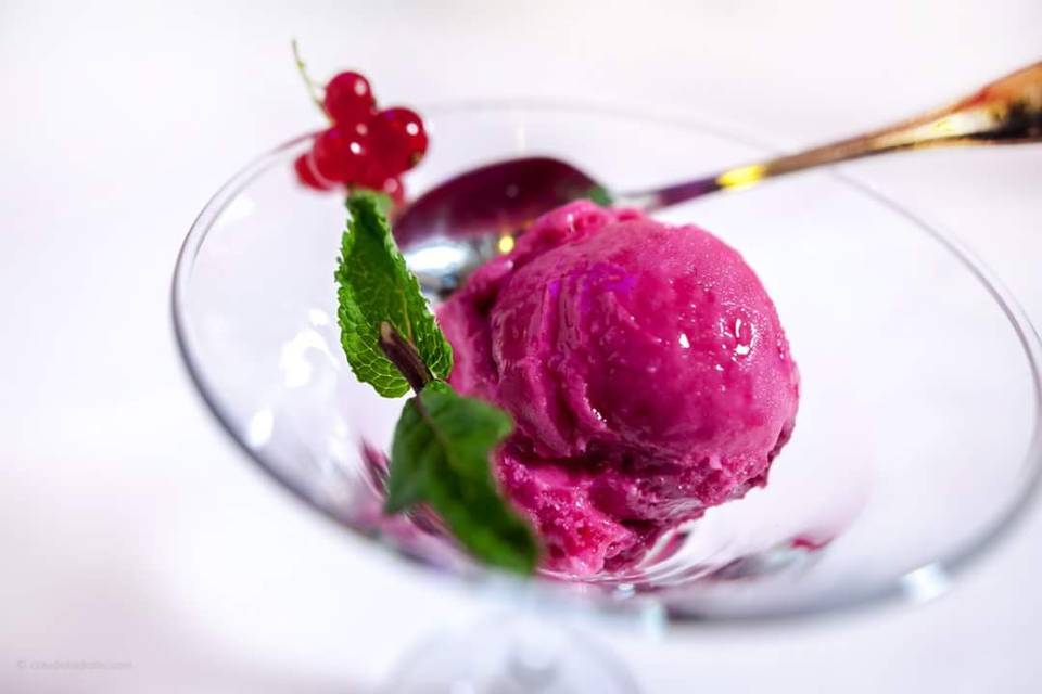 Sorbetto melograno menta ribes