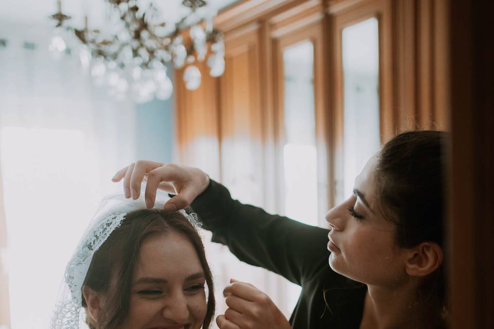 Bridal makeup and hair