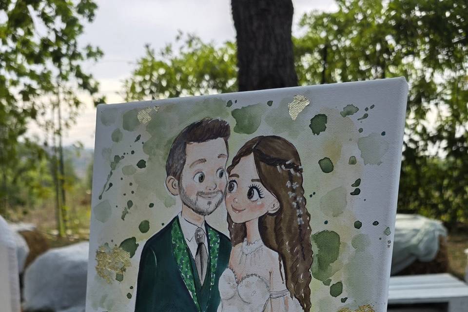 Tela dedicata agli sposi