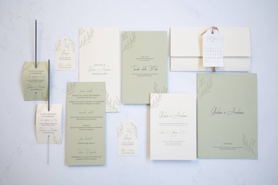 Wedding stationery green