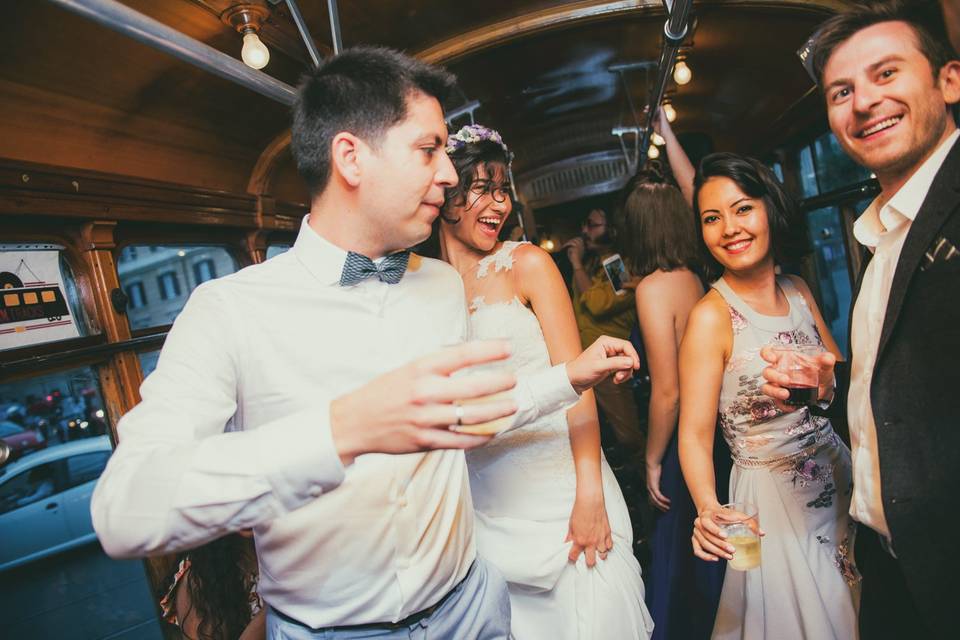 Tram tracks weddings