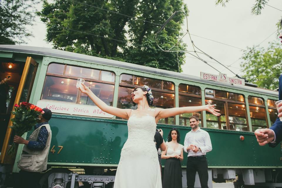 Tram tracks weddings