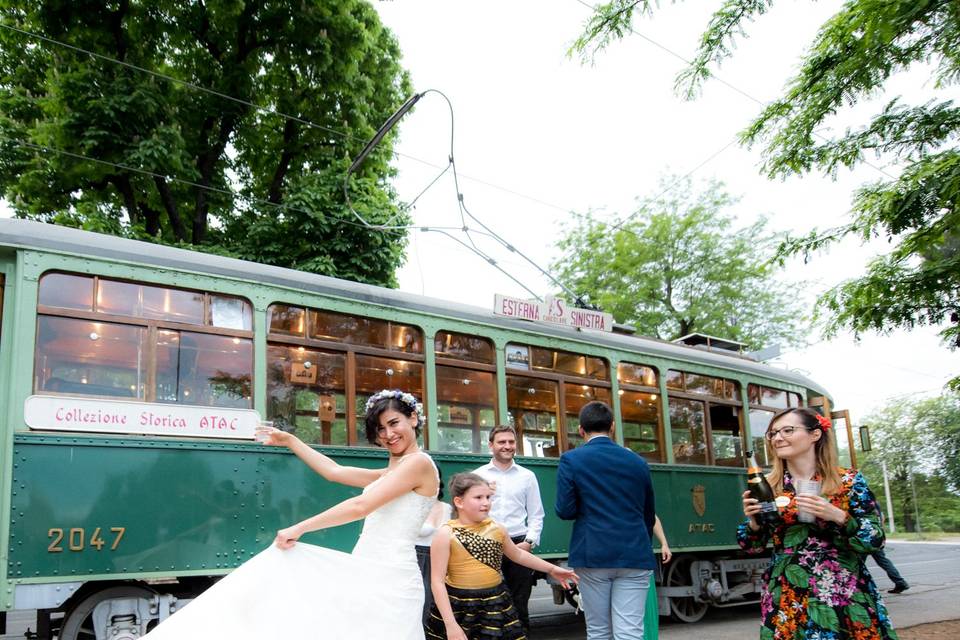 Tram tracks weddings