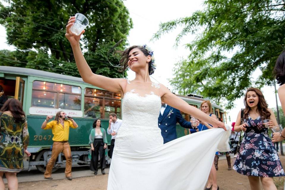 Tram tracks weddings