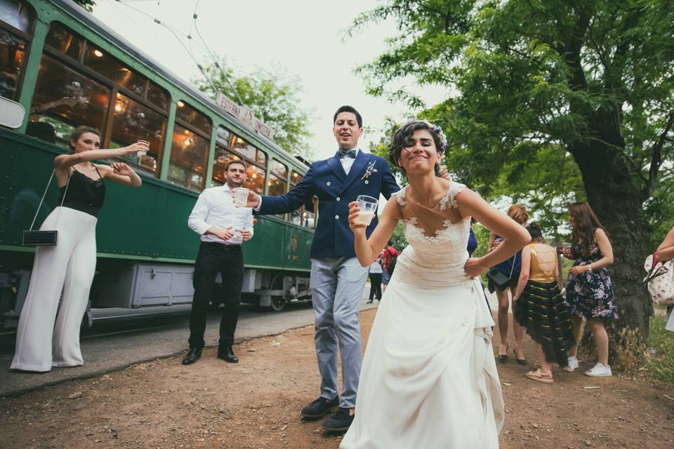 Tram tracks weddings