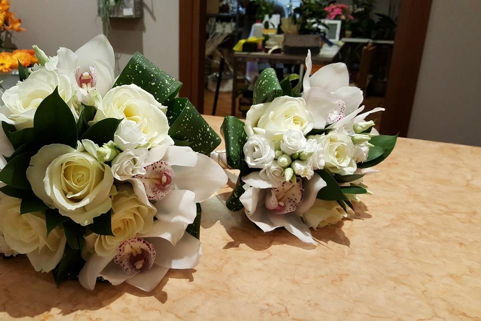 Bouquet rose,cymbidium