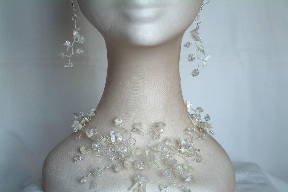 Collana Principessa con peitre e cristalli