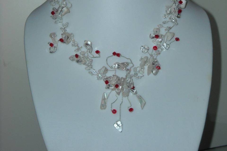 Collana sposa con cristalli