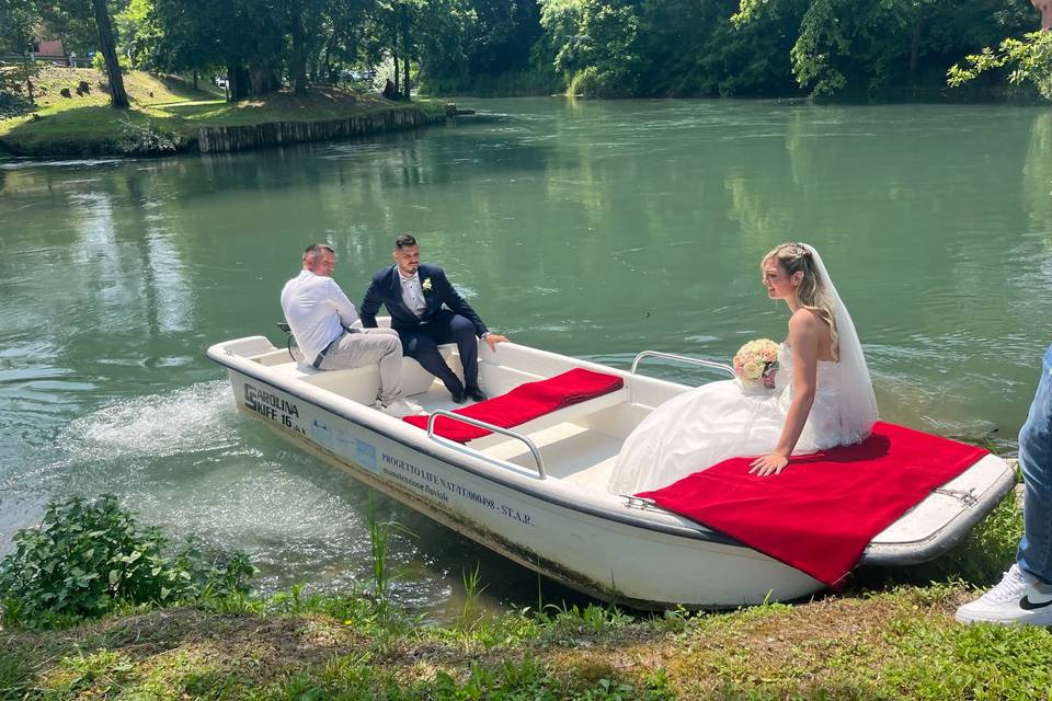 L'arrivo della sposa in barca
