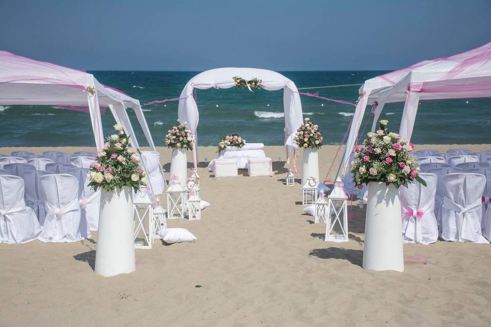 Beach Wedding rosa