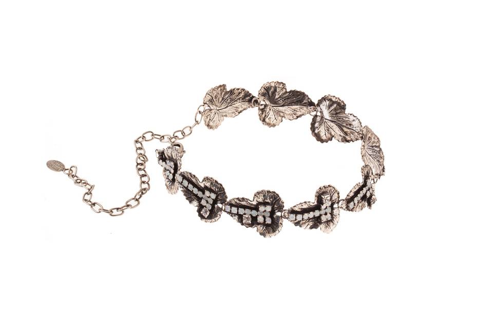 Collier foglie silver