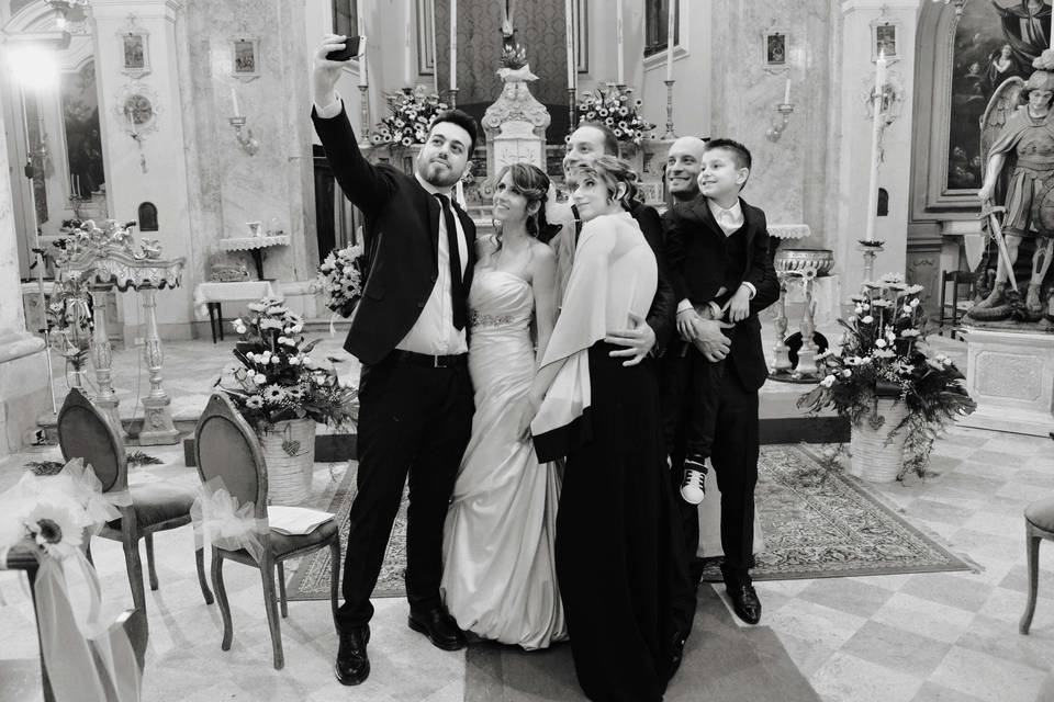 Selfie in wedding