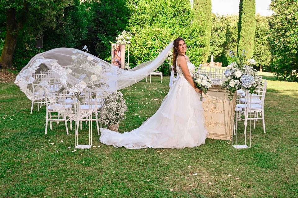 La badiola volo del velo sposa
