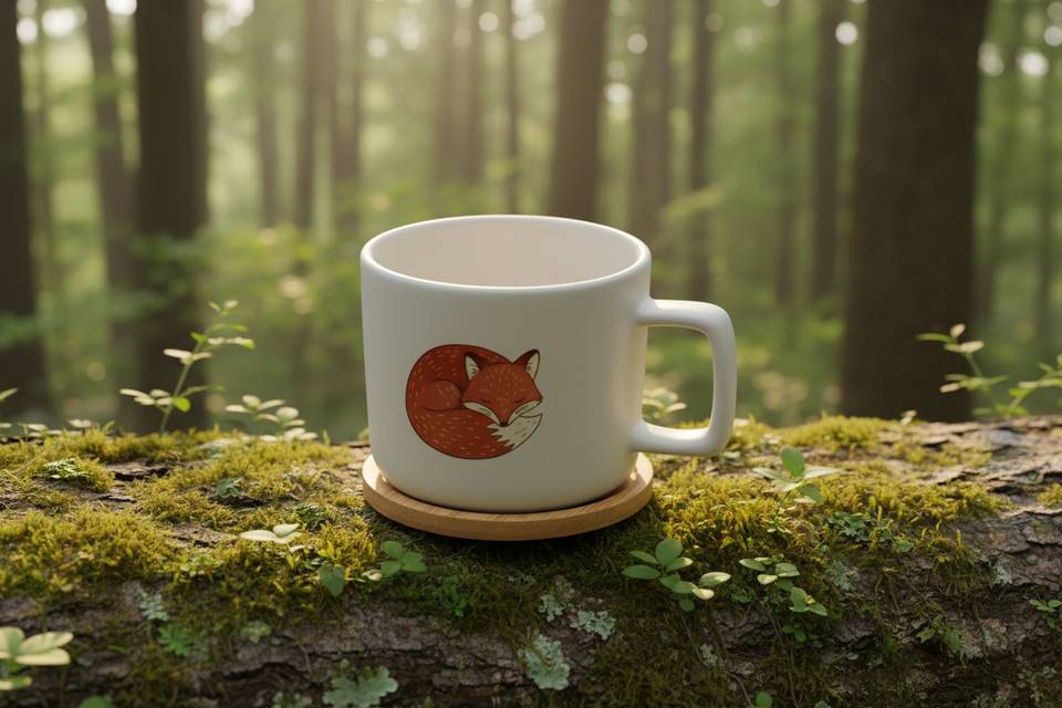 Tazza con base in sughero