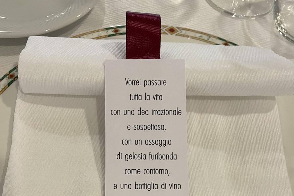 Segnaposto tema vino