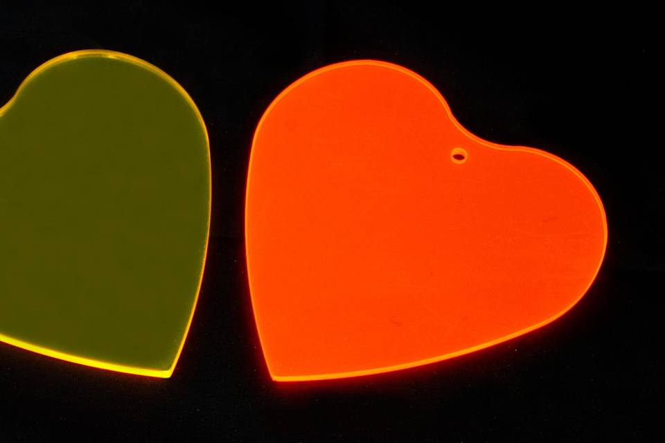 Cuoricini in plexiglass