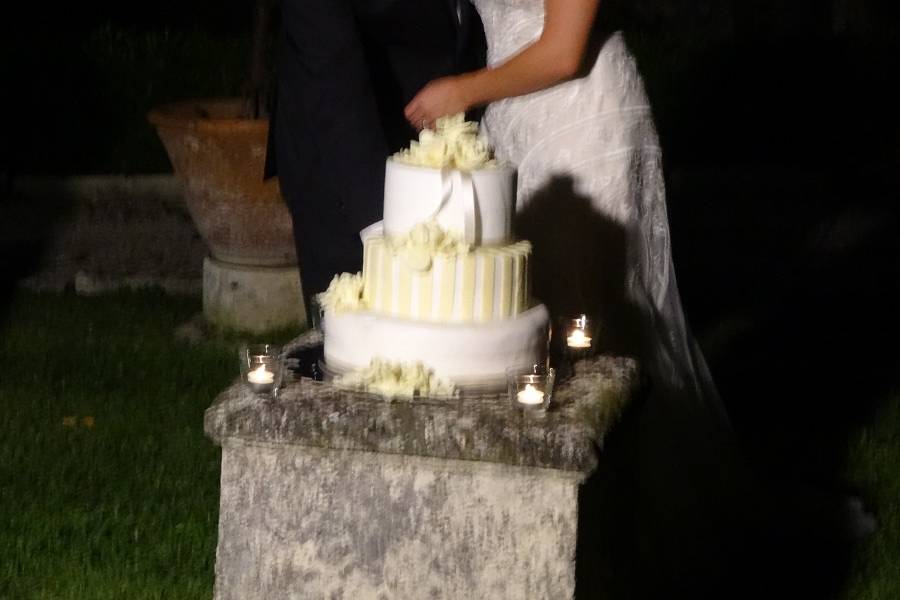 Wedding cake in avorio