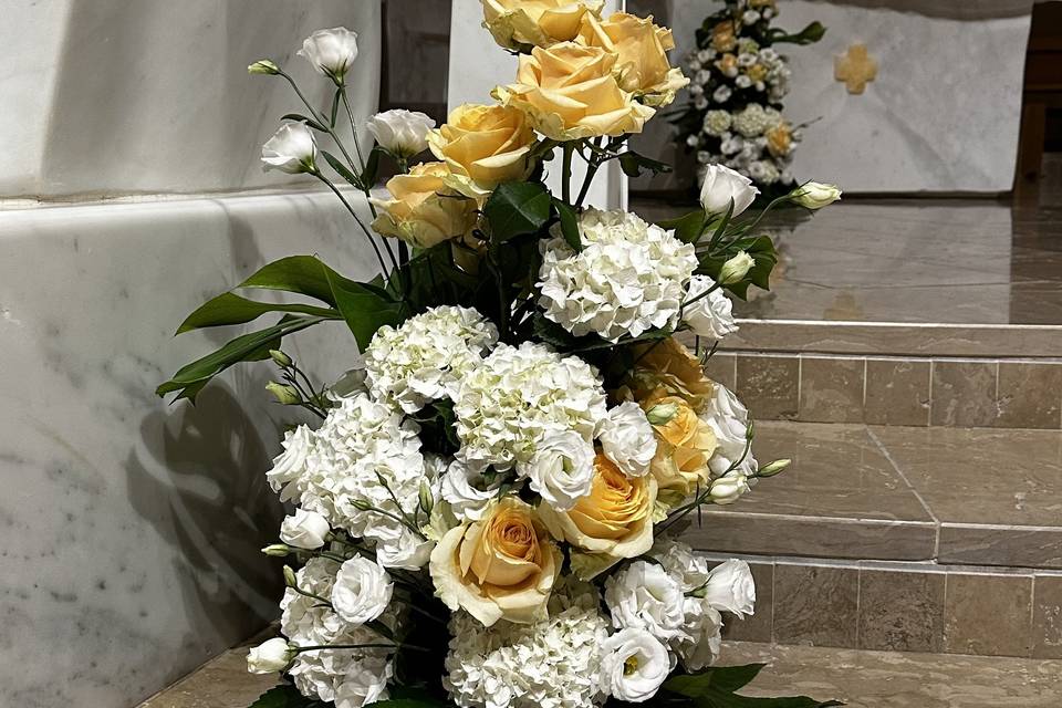 Rose e ortensia