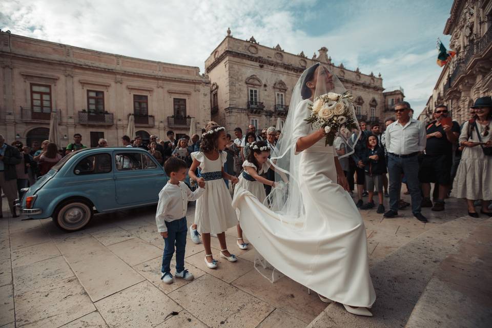 Arrivo sposa, matrimonio Roma