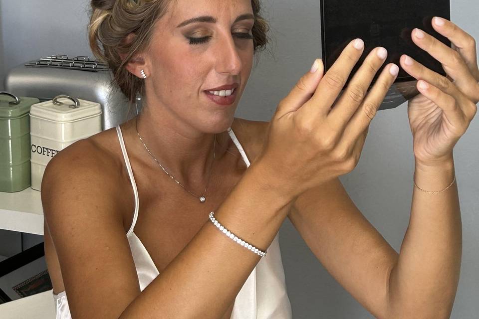 Trucco con sfumature di bronzo