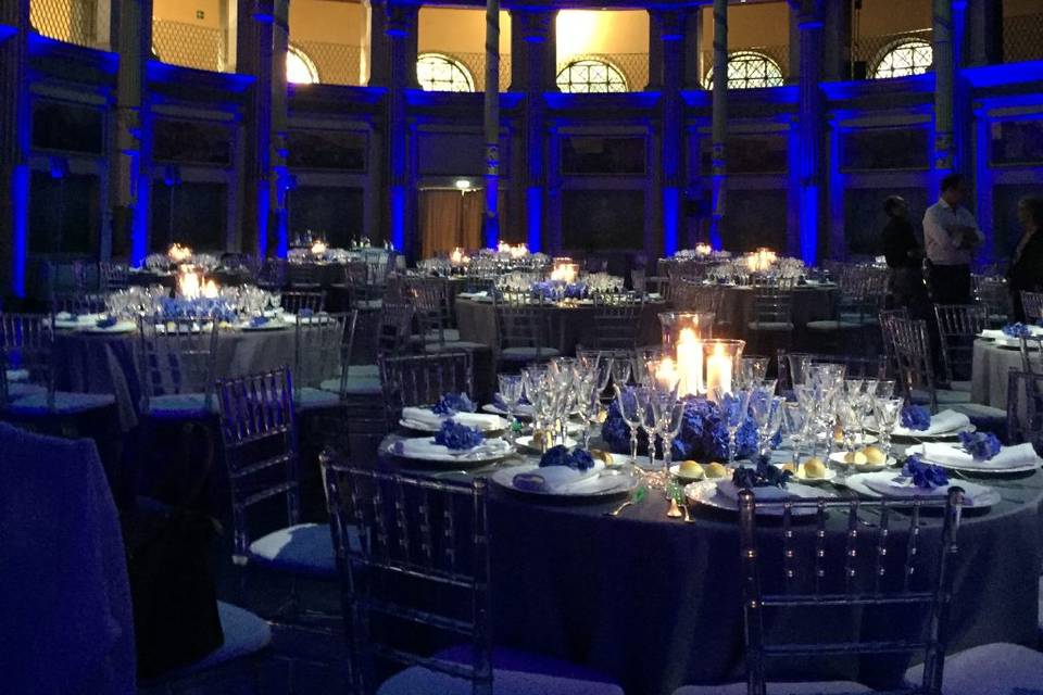 Dinner in Blue