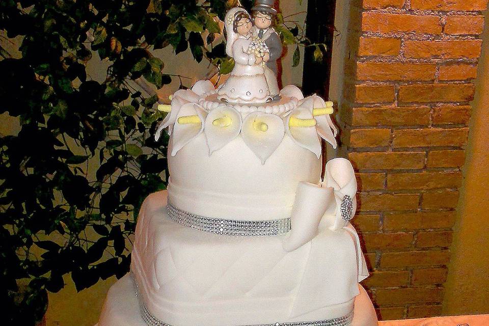 Wedding cake con swarovski