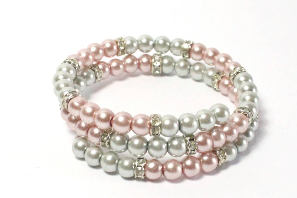 Bracciale perle e rose