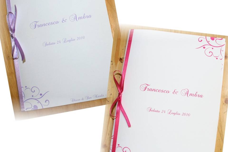 Libretti messa personalizzati