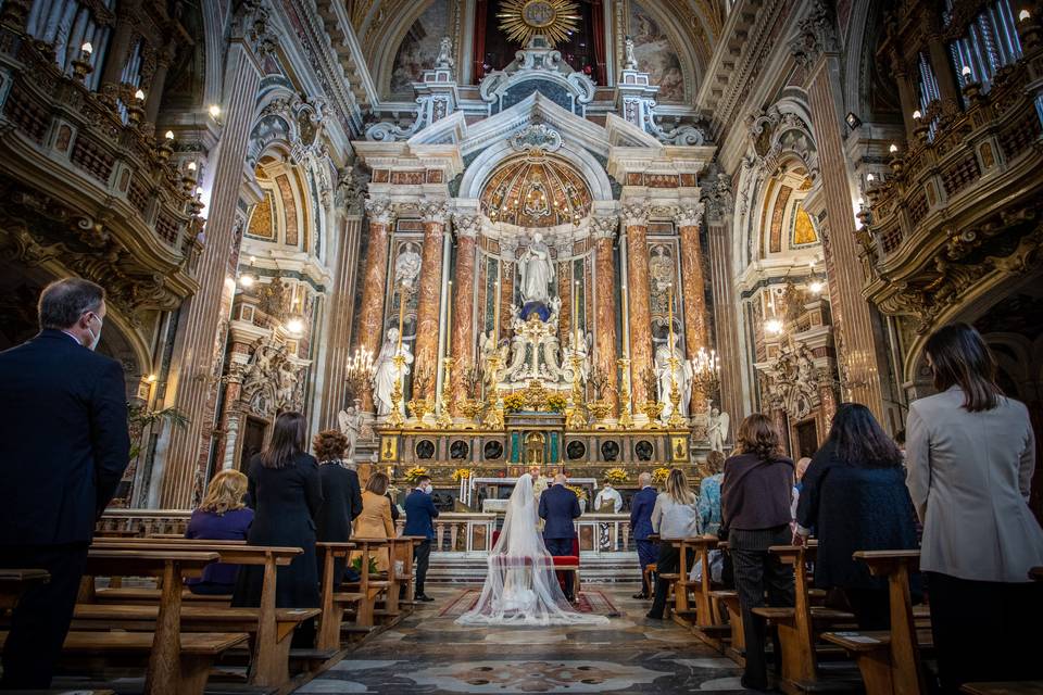 Matrimonio in chiesa panorama