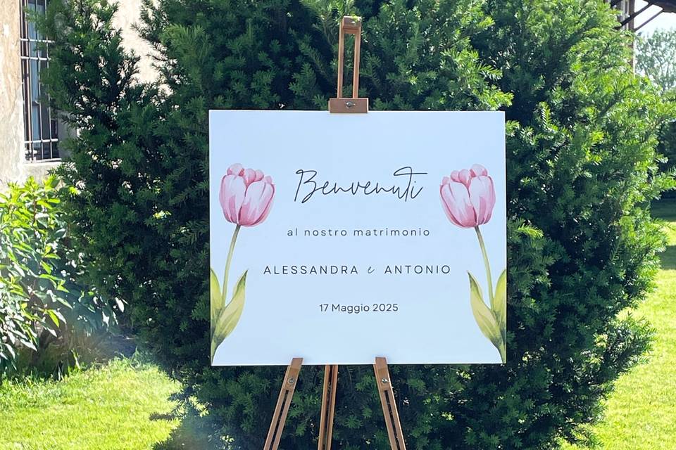 Cartello di benvenuto welcome