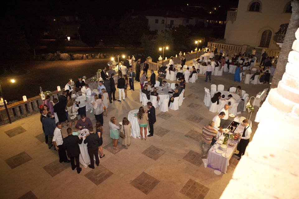 Buffet dessert in terrazza