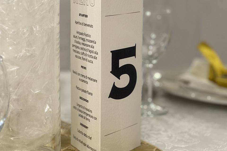 Segnatavolo/Menu totem