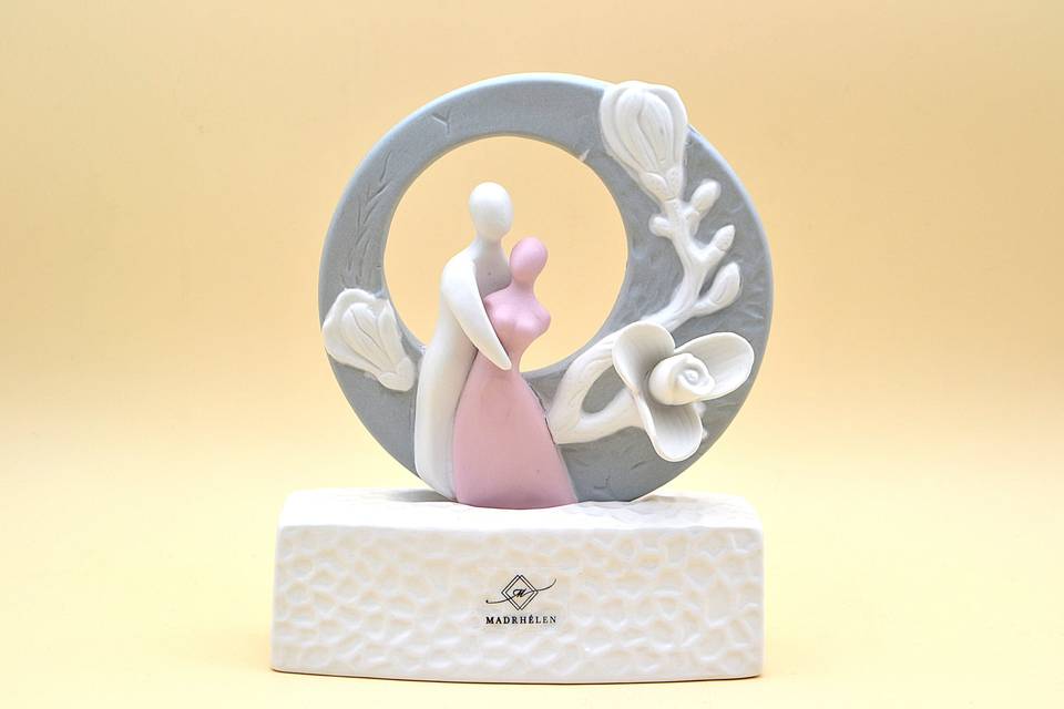 Ceramica sposi con luna