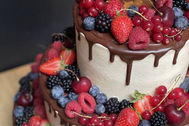 Chocolate drip e frutta