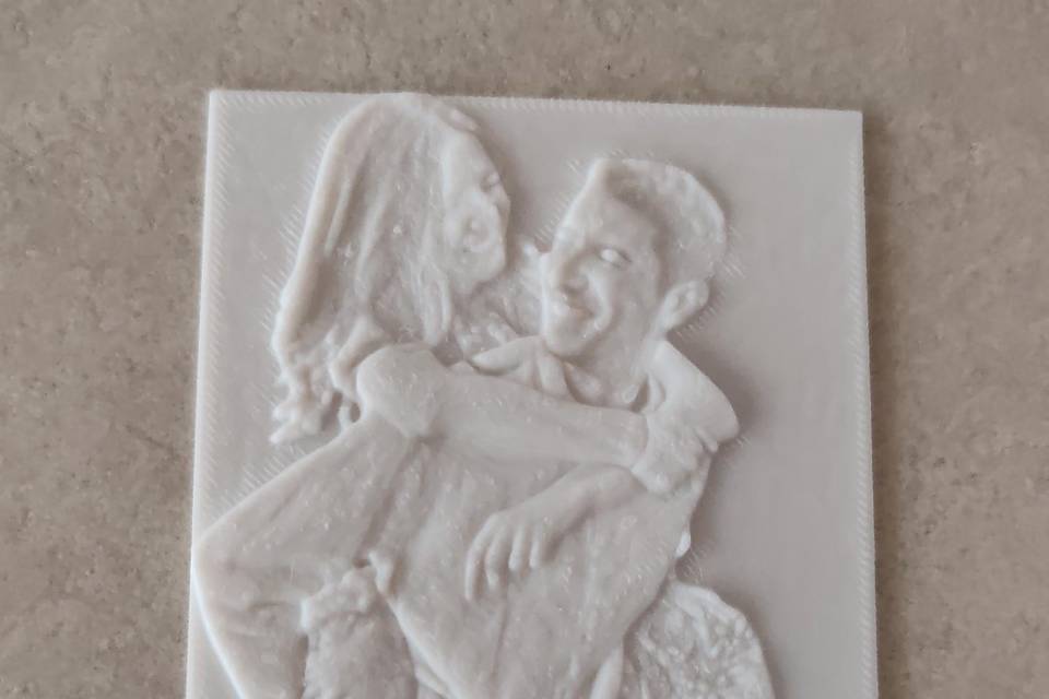 Foto in 3D degli sposi