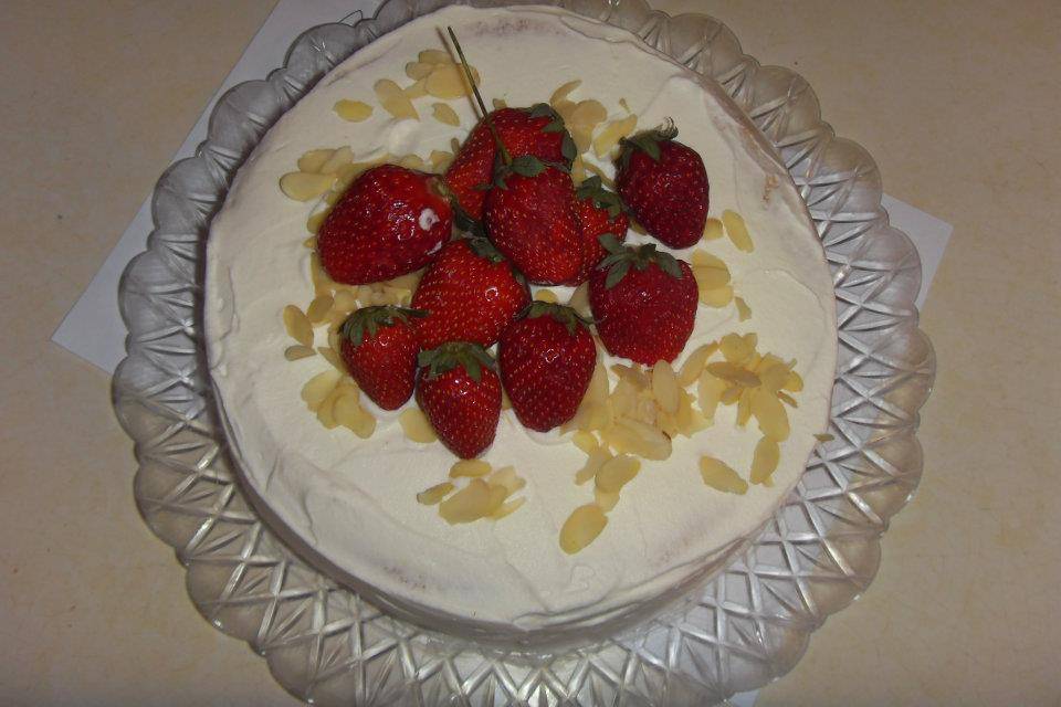 Gateau crema e fragoline