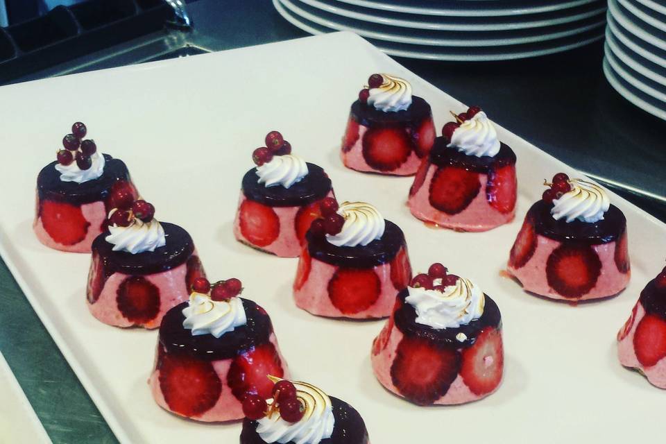 Mini mousse alle fragole