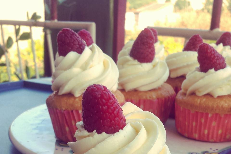 Limone e lamponi cupcakes