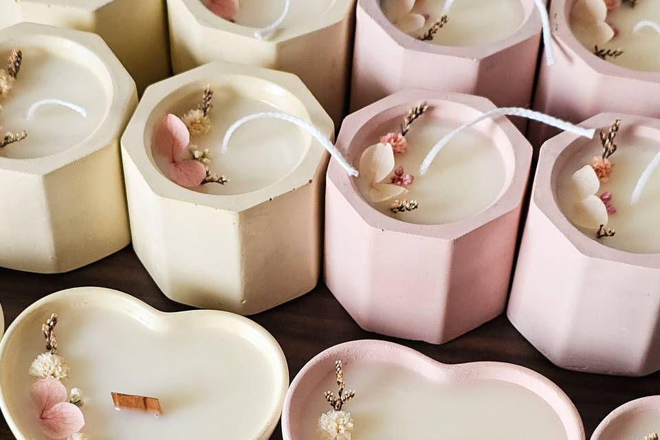 Candela in vasetto artigianale
