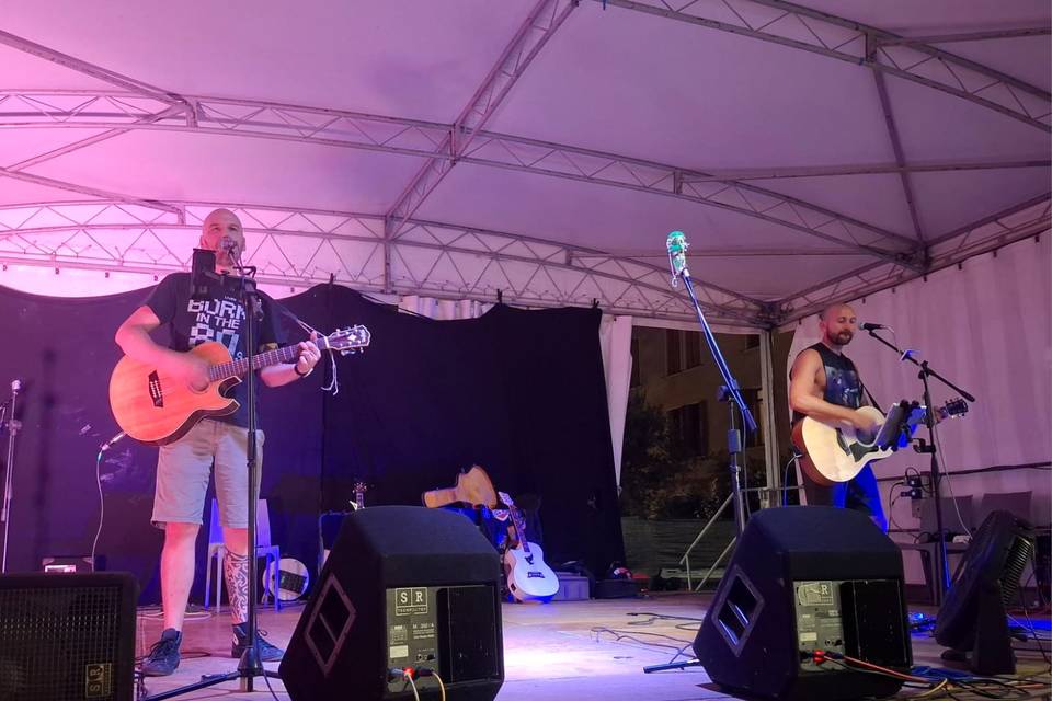 On stage