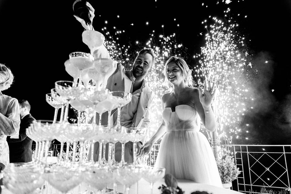 Champagne tower