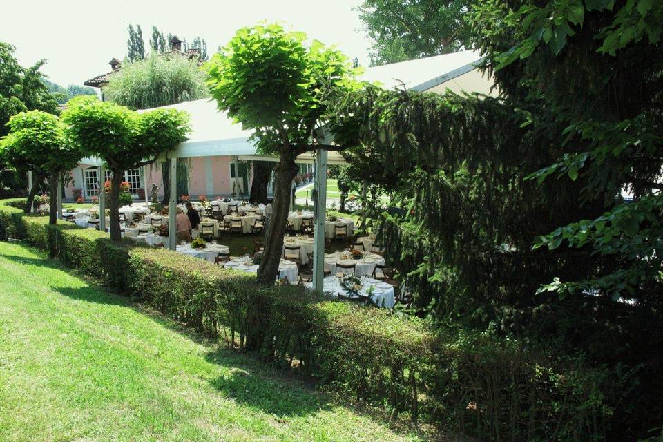 Vista dal campo da tennis