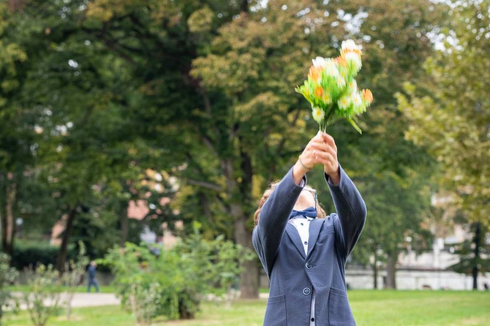 Lancio del bouquet