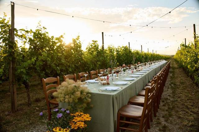 Un cena suggestiva in Vigna