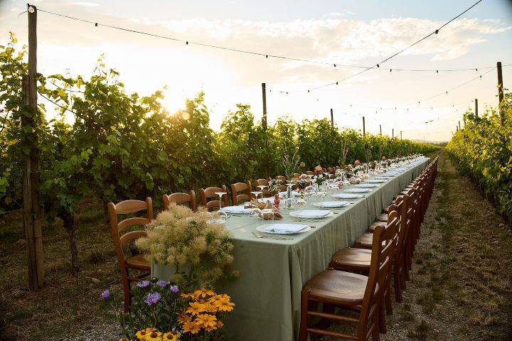 Un cena suggestiva in Vigna