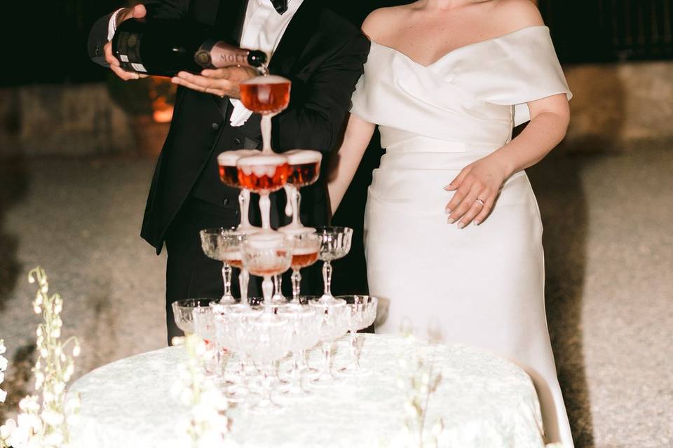 Champagne tower